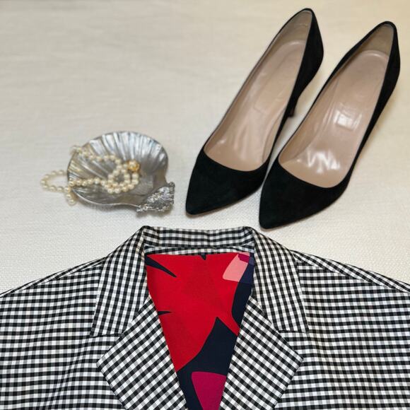 J.Crew Black Suede Pointed Toe Pumps • Made in Italy • Size 10 • Classic Heel - Picture 11 of 11